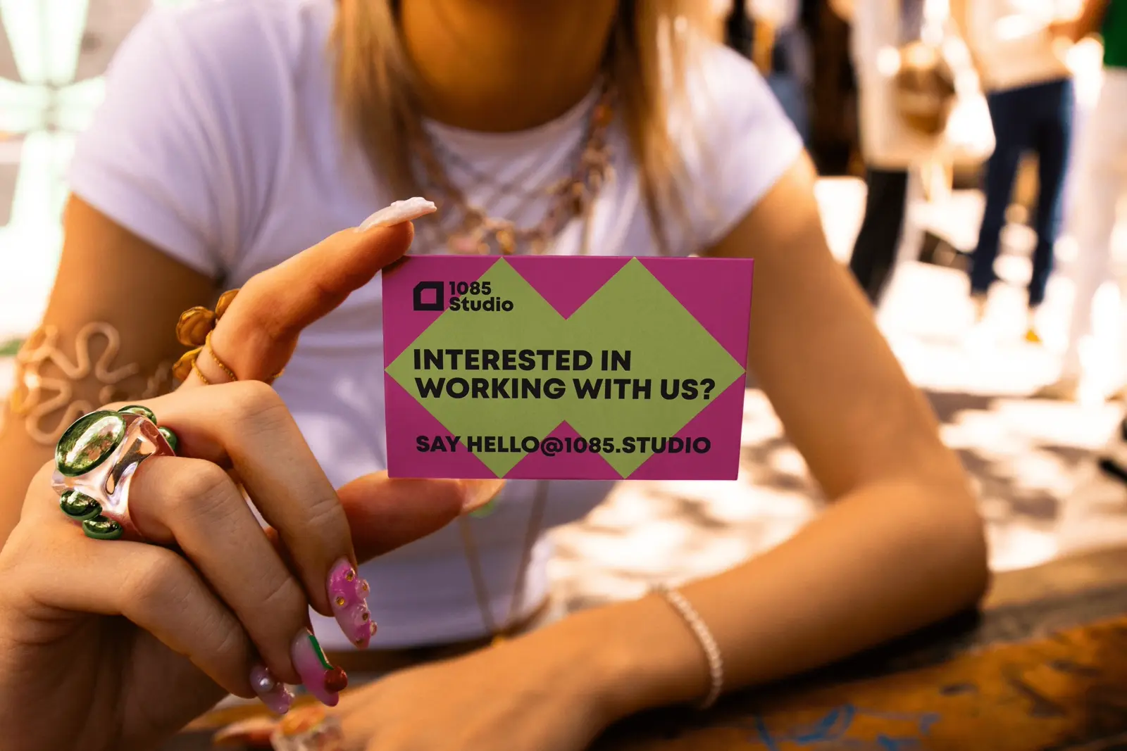 1085 Studio business card – contact for brand & graphic design and web development in Zürich